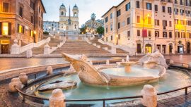 Piazza de Spagna in Rome, Italy